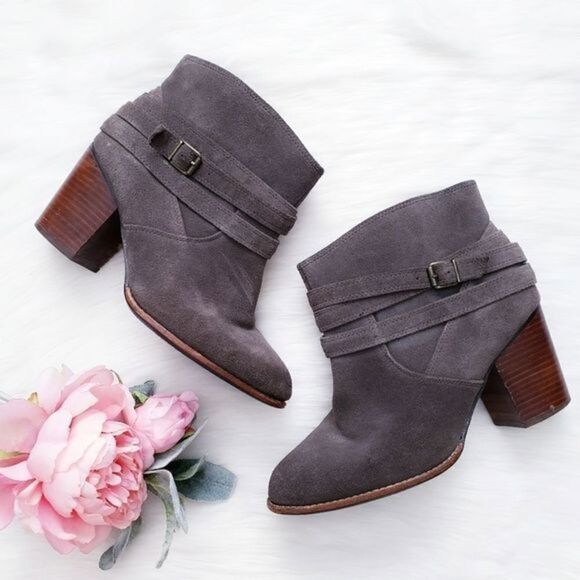 Splendid Laventa Suede Strappy Ankle Booties‎ - Picture 1 of 7